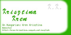 krisztina kren business card